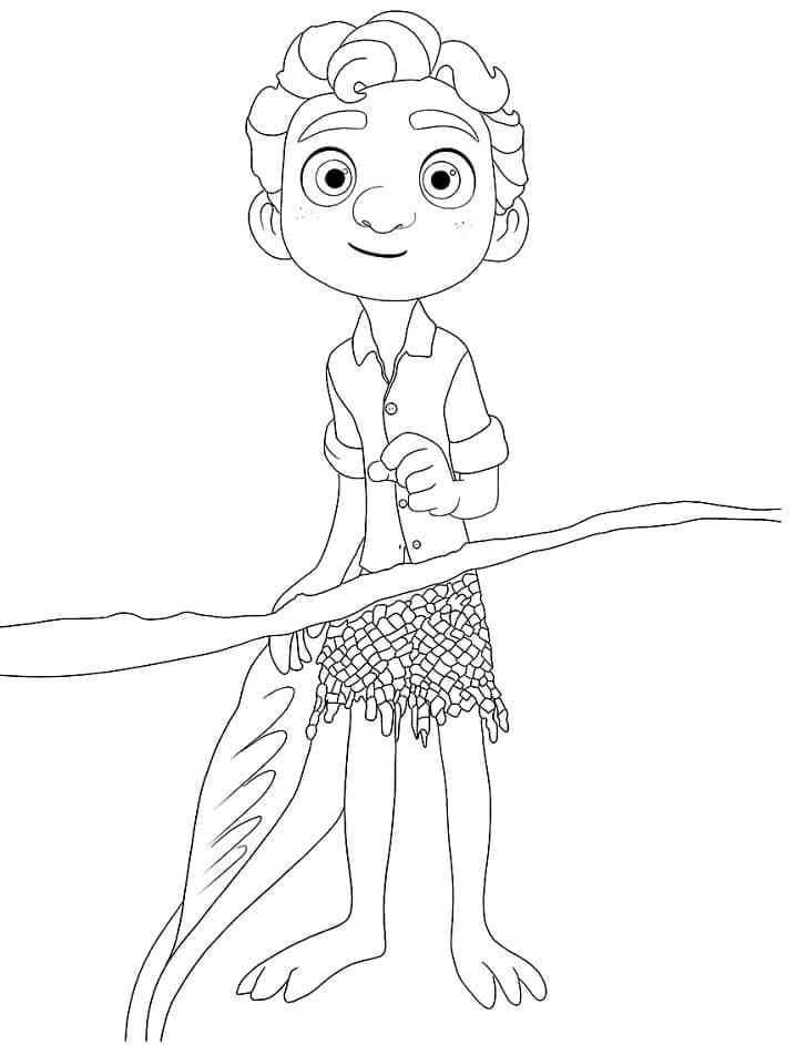 Dibujo de Luca Esta Sonriendo para Colorear