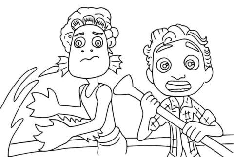 Dibujo de Luca y Alberto para Colorear