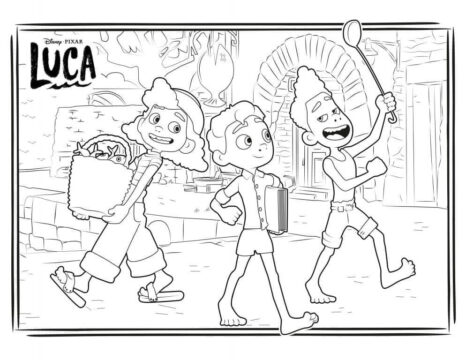 Dibujo de Personajes de Luca para Colorear