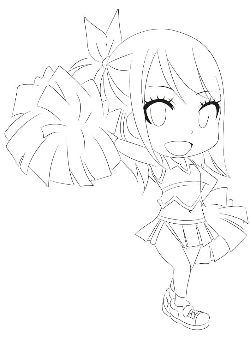 Dibujo de Chibi Lucy Heartfilia Divertido para Colorear