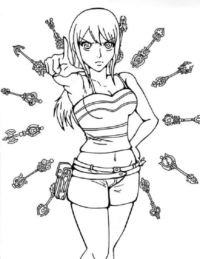 Dibujo de Impresionante Lucy Heartfilia para Colorear