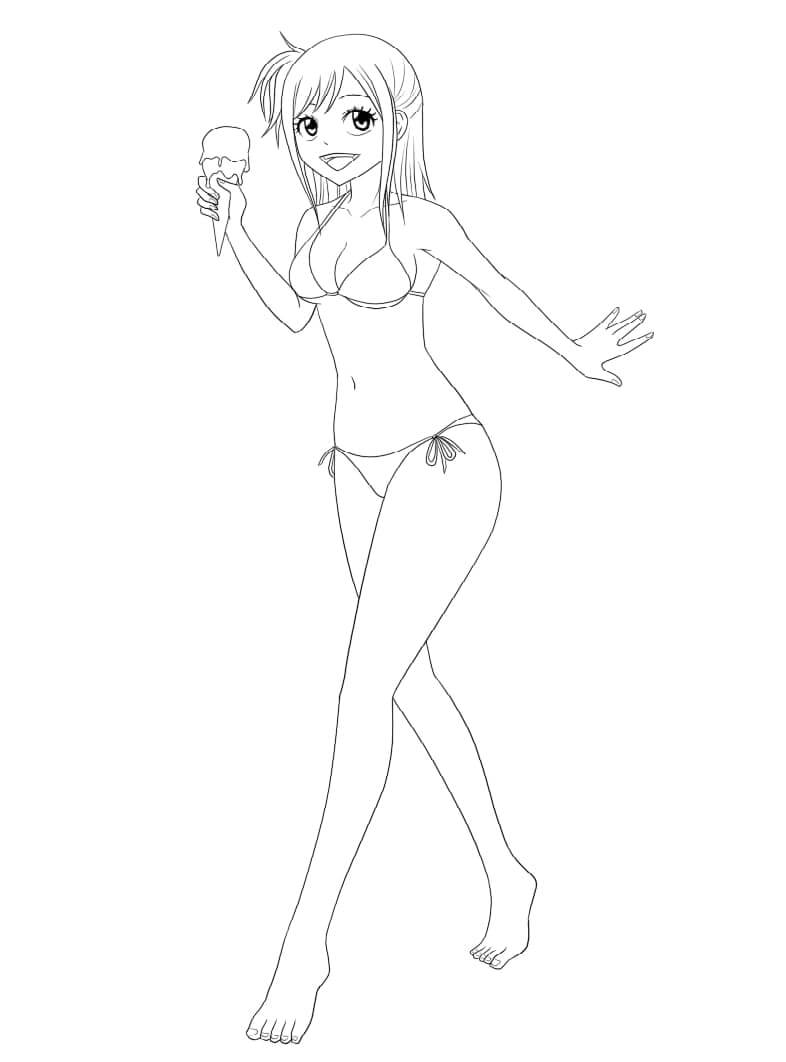 Dibujo de Linda Lucy Heartfilia para Colorear