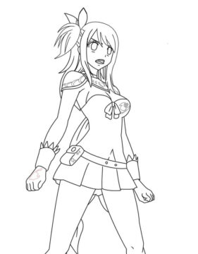 Dibujo de Lucy Enojada para Colorear