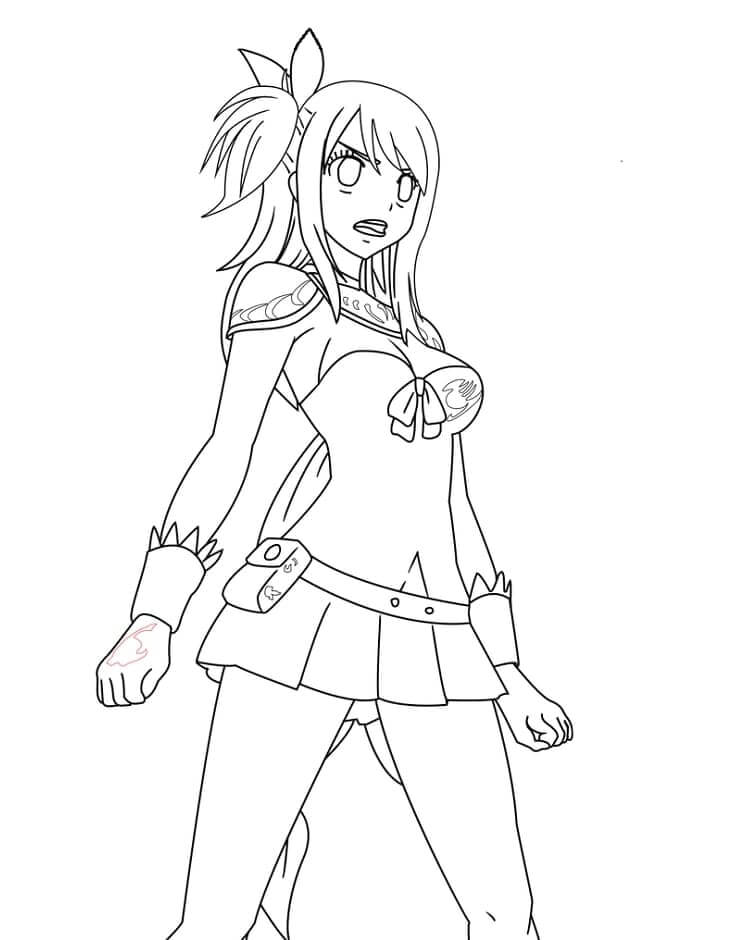 Dibujo de Lucy Enojada para Colorear