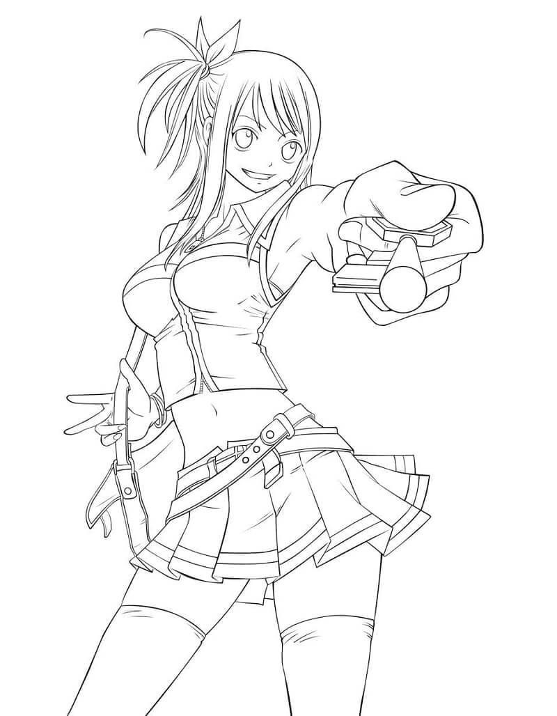 Dibujo de Lucy Feliz para Colorear