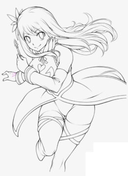 Dibujo de Lucy Heartfilia Corriendo para Colorear