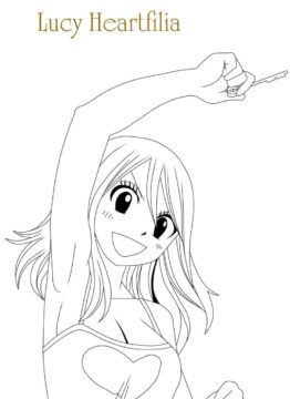Dibujo de Lucy Heartfilia Lucha para Colorear