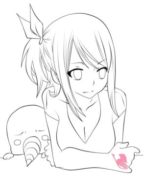 Dibujo de Lucy Triste para Colorear