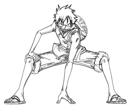 Dibujo de Luffy Genial para Colorear