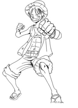 Dibujo de Luffy Sonriendo para Colorear