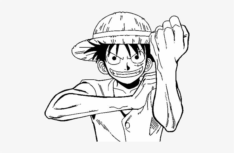Dibujo de Luffy Triste para Colorear