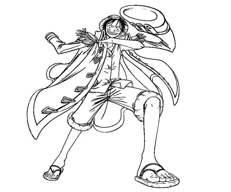 Dibujo de Monkey D Luffy para Colorear