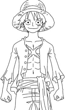 Dibujo de One Piece Luffy después de 2 años para Colorear