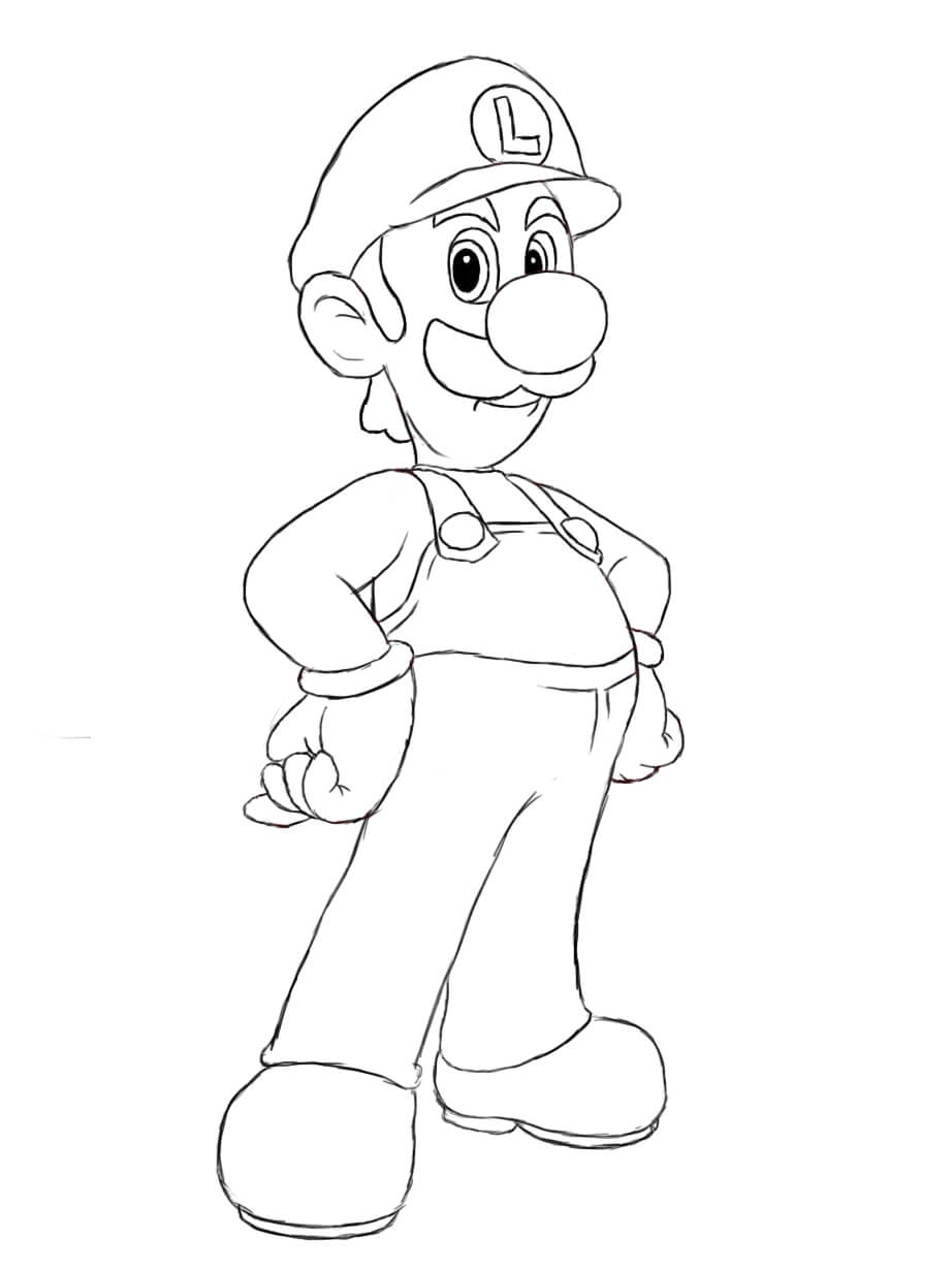Dibujo de Luigi para Colorear