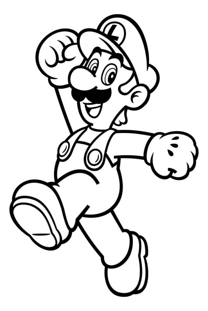 Dibujo de Luigi Normal para Colorear