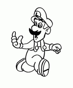 Dibujo de Luigi y Monstruo para Colorear