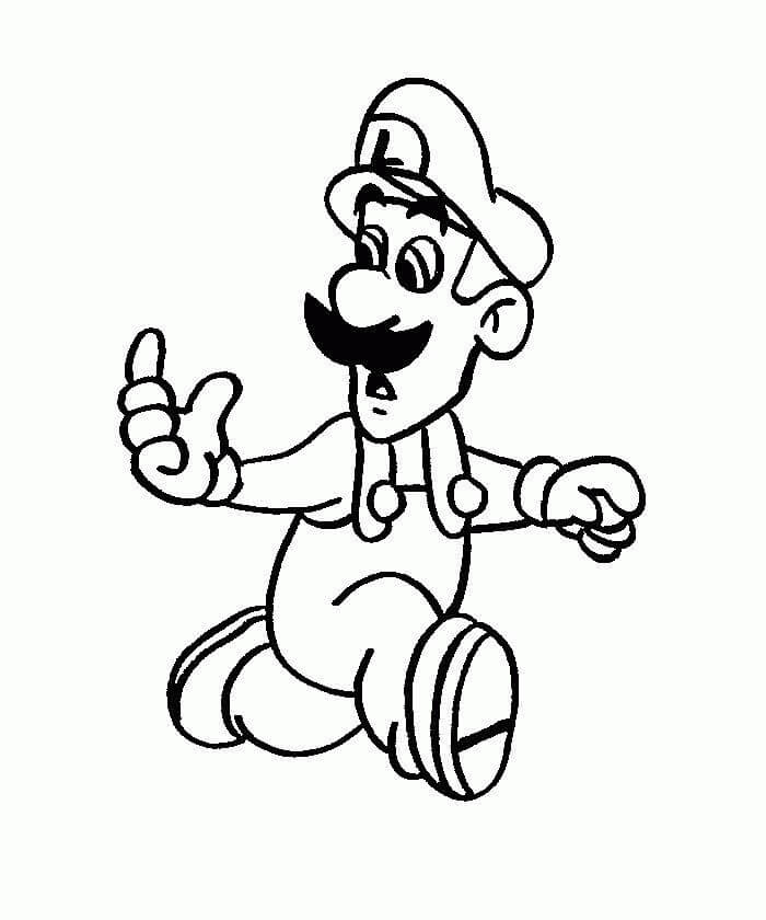Dibujo de Luigi y Monstruo para Colorear