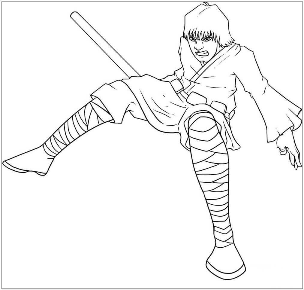 Dibujo de Enojado Luke Skywalker para Colorear