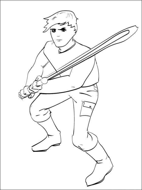 Dibujo de Luke Skywalker Dibujo para Colorear
