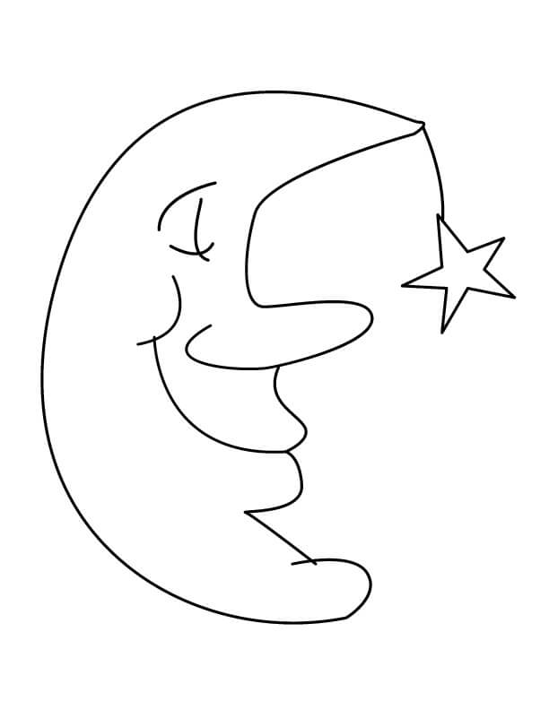 Dibujo de Gran Luna para Colorear