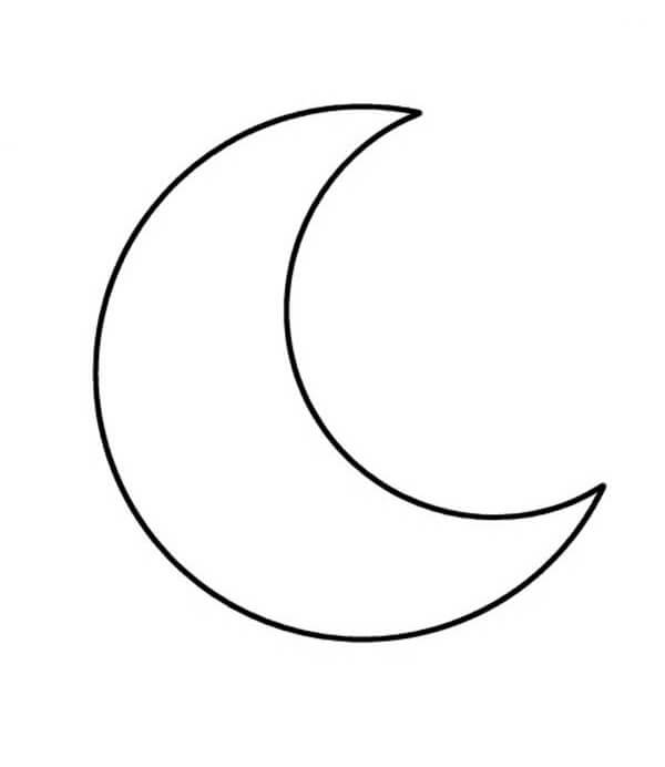 Dibujo de Luna fácil para Colorear
