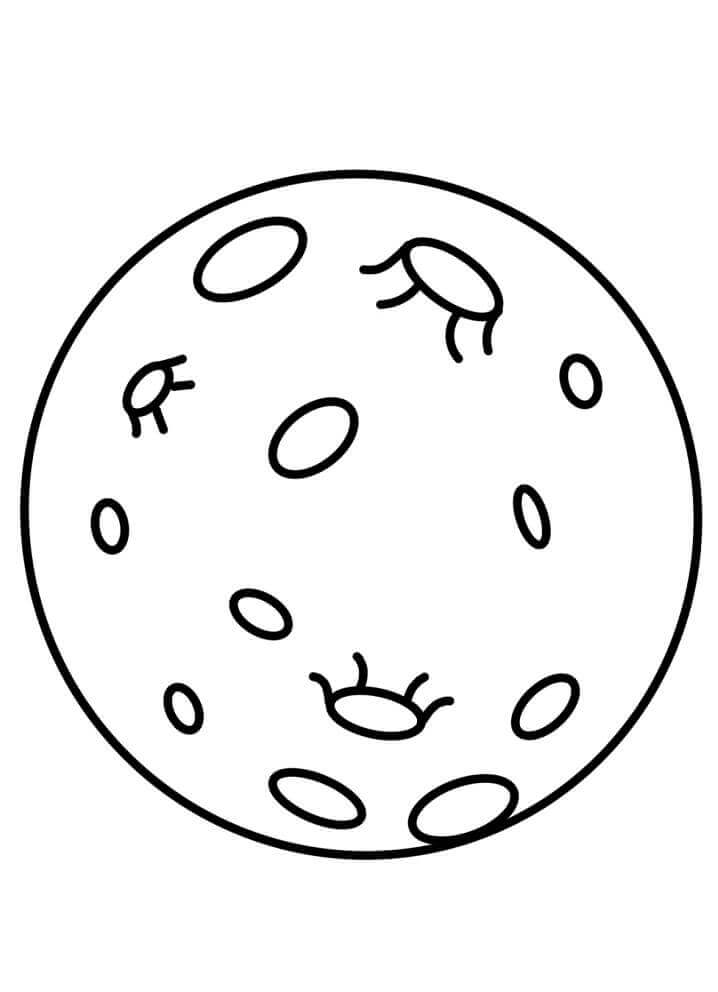 Dibujo de Luna Llena para Colorear