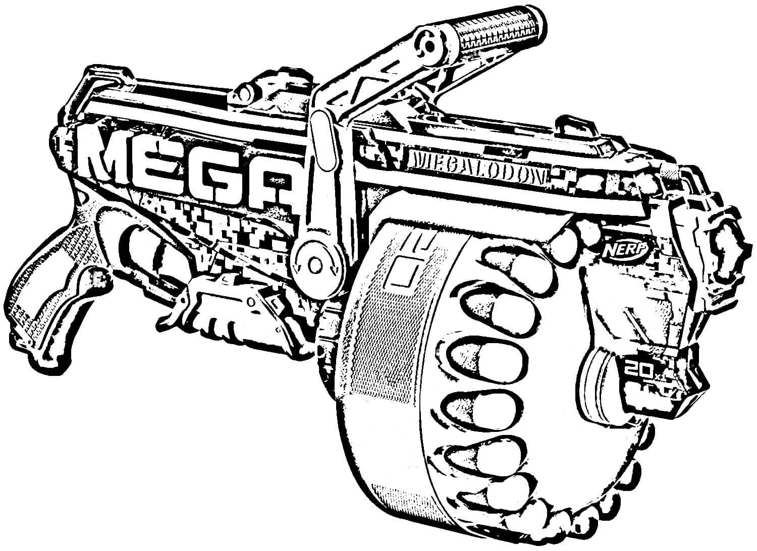 Dibujo de Ametralladora Normal para Colorear