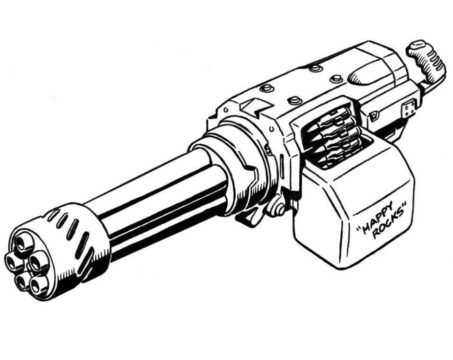 Dibujo de Ametralladora Sencilla para Colorear