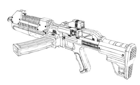 Dibujo de Buena Ametralladora para Colorear