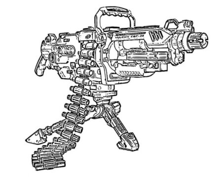 Dibujo de Ametralladora para Colorear