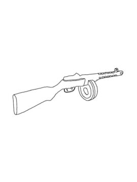 Dibujo de Impresionante Ametralladora para Colorear