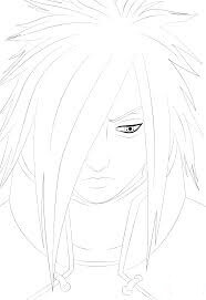 Dibujo de Cara Madara para Colorear