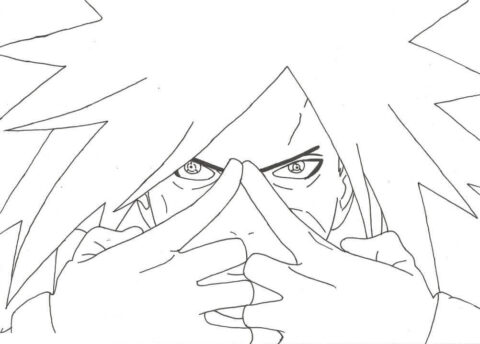 Dibujo de Madara Luchando para Colorear