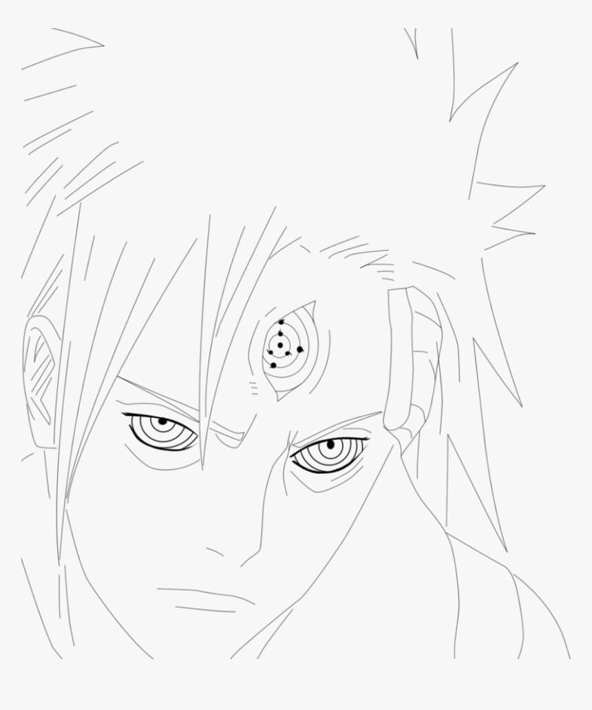 Dibujo de Madara y el Tercer Ojo para Colorear