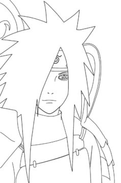 Dibujo de Sharingan Madara para Colorear