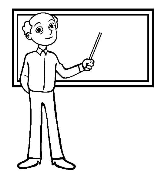 Dibujo de Maestro Anciano para Colorear