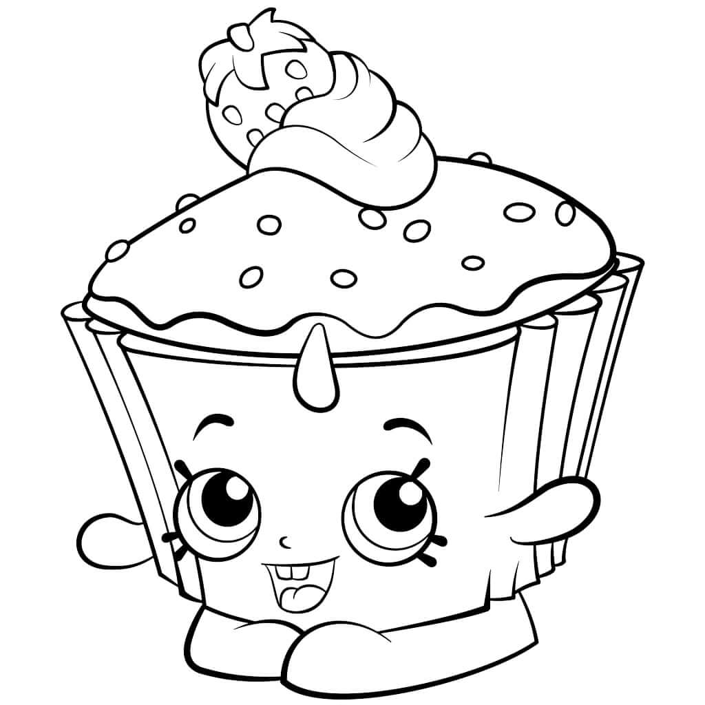 Dibujo de Cupcake Chic Shopkins para Colorear