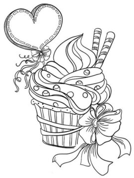 Dibujo de Magdalena en el día de San Valentin para Colorear