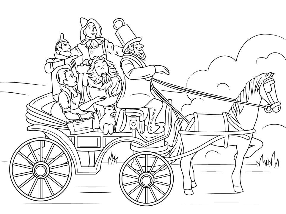 Dibujo de Caballo de un Color Diferente para Colorear
