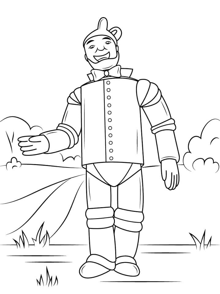 Dibujo de El Hombre de Hojalata del Mago de Oz para Colorear
