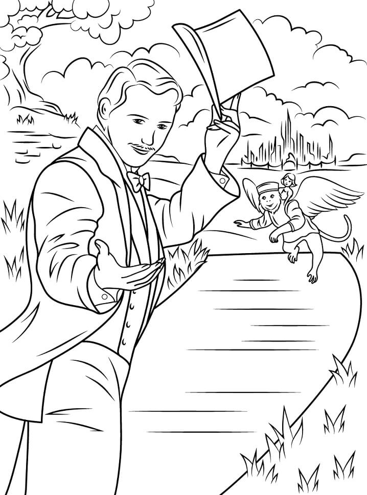 Dibujo de Oz el Grande y Poderoso para Colorear