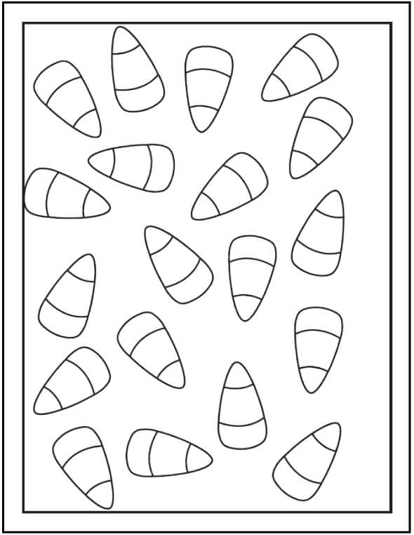 Dibujo de Los Granos de Caramelo para Colorear