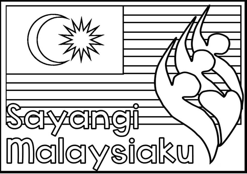 Dibujo de Malasia 1 para Colorear