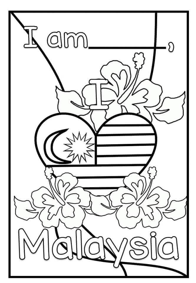Dibujo de Malasia 2 para Colorear