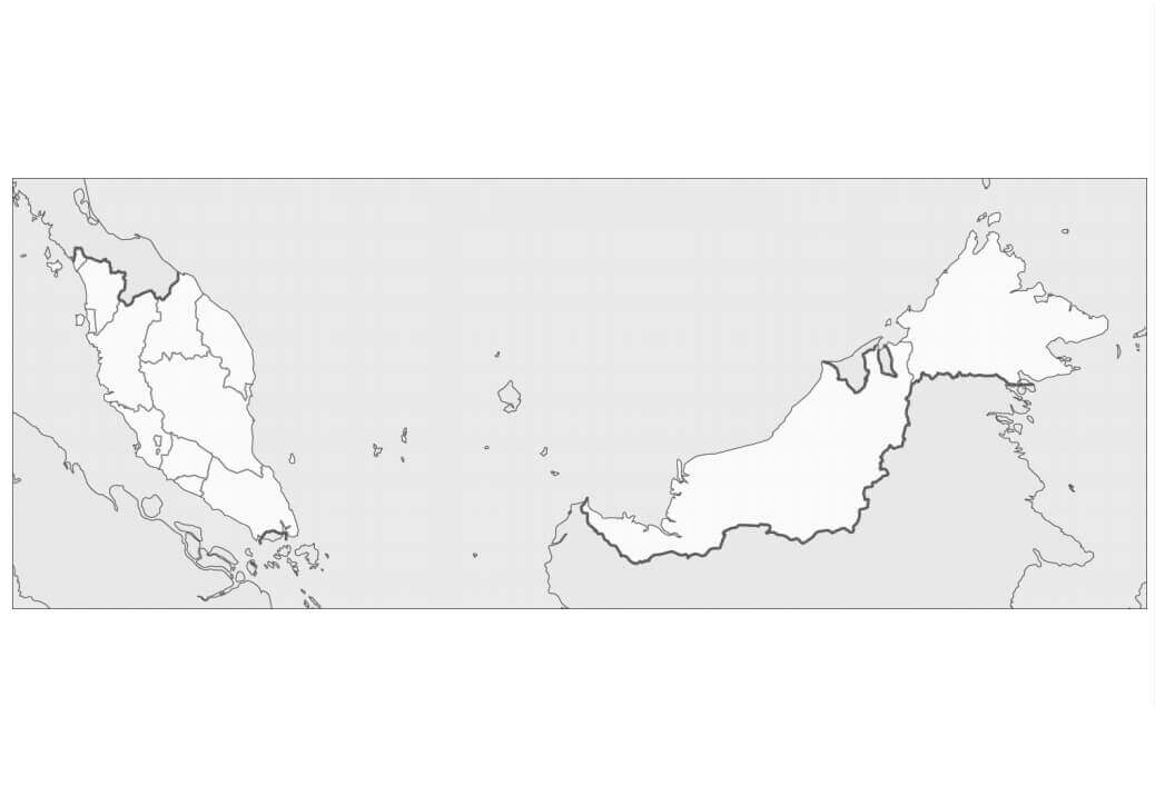Dibujo de Mapa de Malasia para Colorear