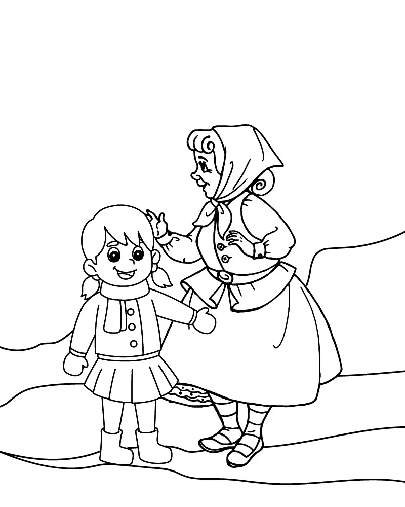 Dibujo de Imgi 15 Mom And Daughter Holding Handspng para Colorear