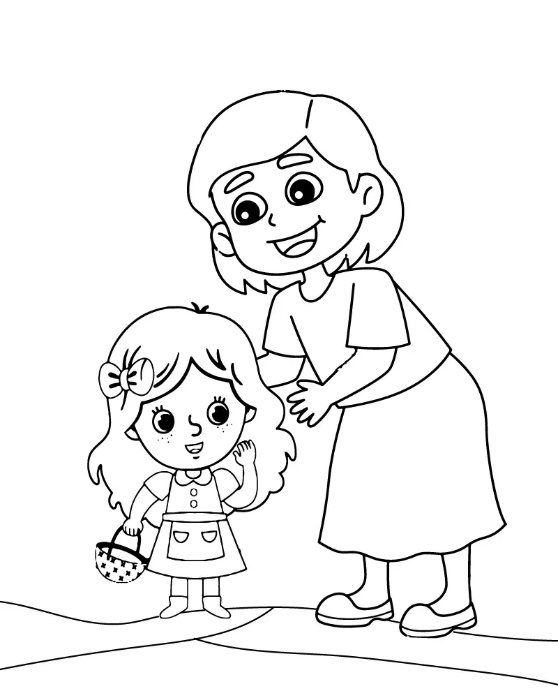 Dibujo de Imgi 15 Cute Mom Coloring Pagepng para Colorear