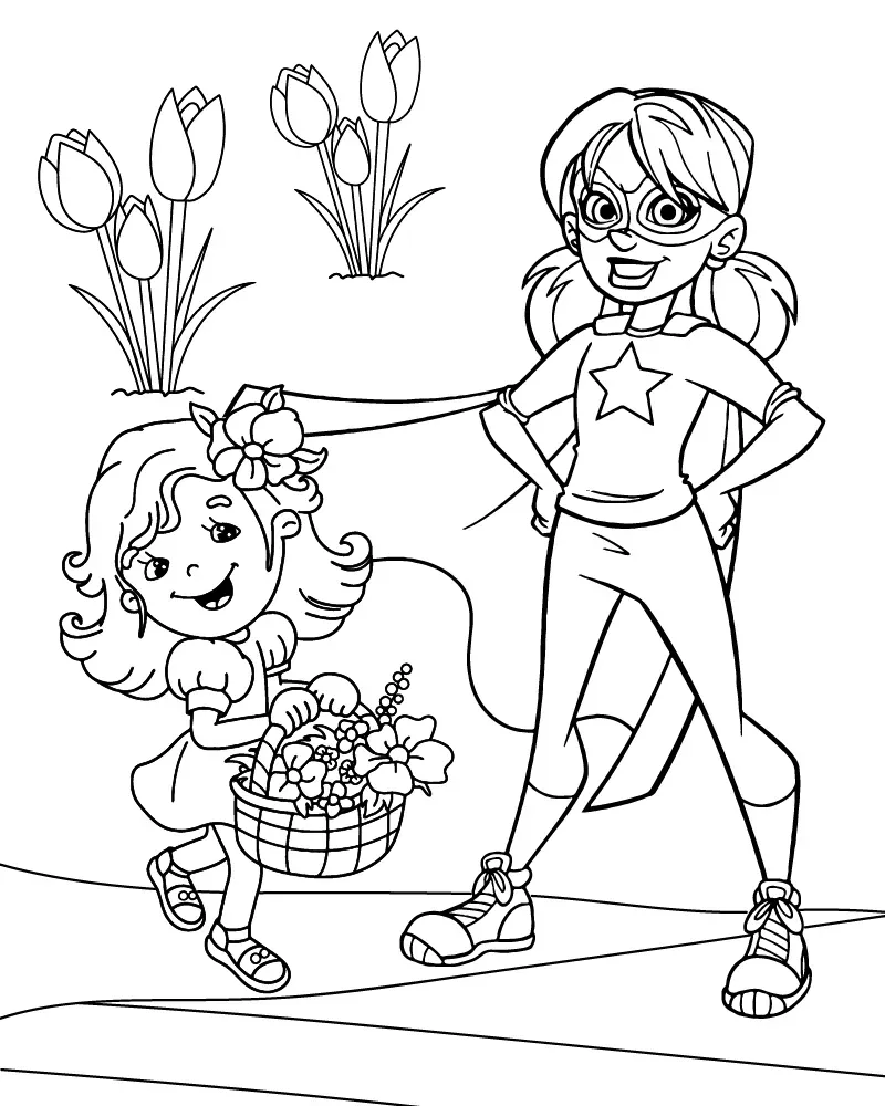 Dibujo de Imgi 16 Cute Mom Superhero Coloring Pagepng para Colorear