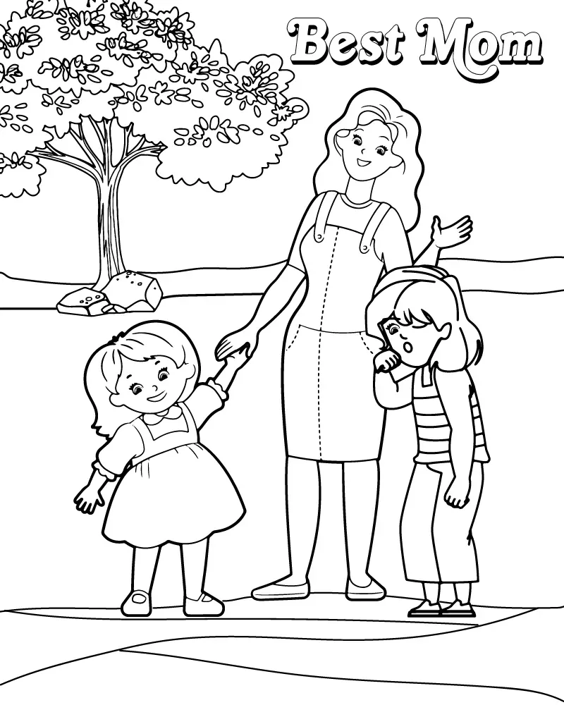Dibujo de Imgi 5 Best Mom Free Coloring Pagepng para Colorear