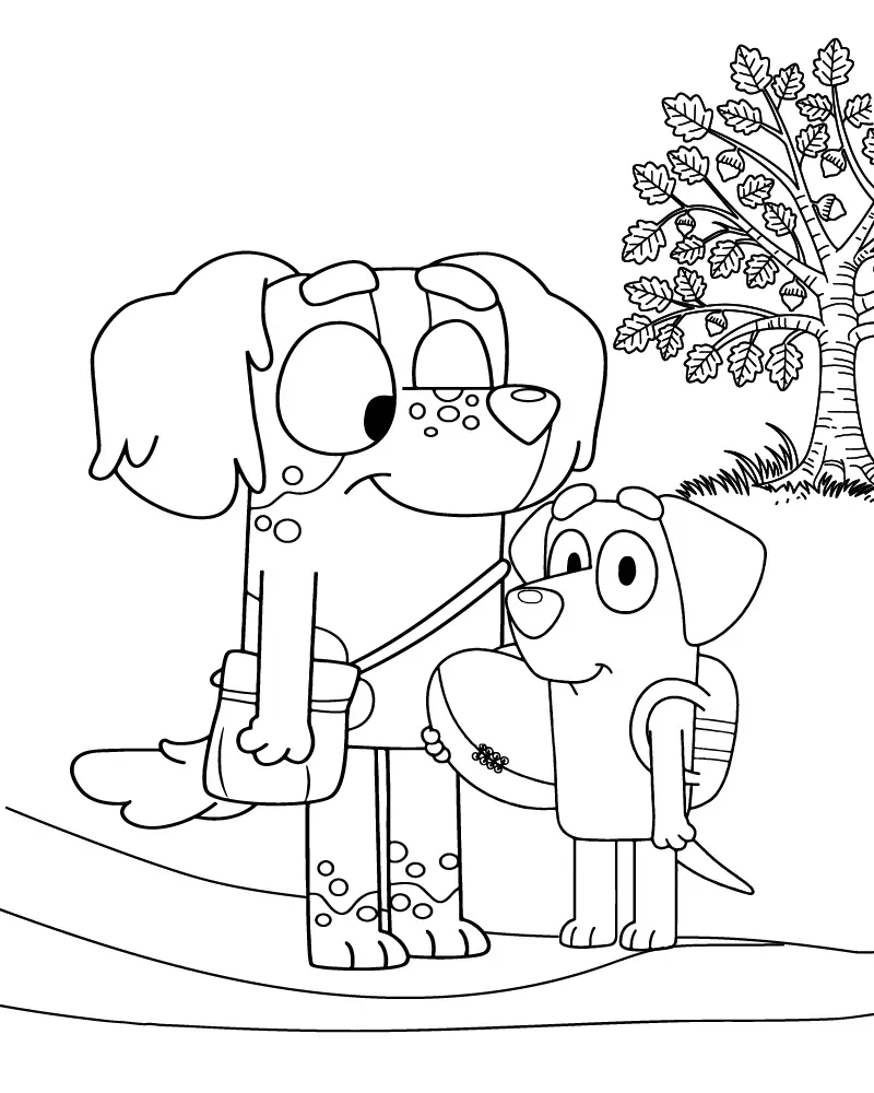 Dibujo de Imgi 9 Bluey Mom Coloring Pagepng para Colorear